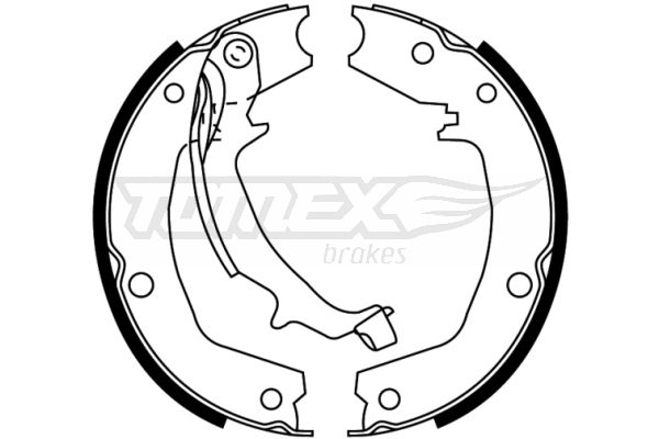 Bremsbackensatz Hinterachse TOMEX Brakes TX 22-72 von TOMEX Brakes