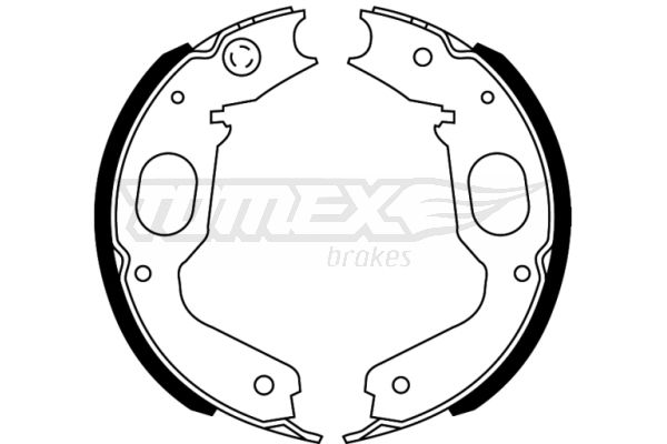 Bremsbackensatz Hinterachse TOMEX Brakes TX 22-73 von TOMEX Brakes