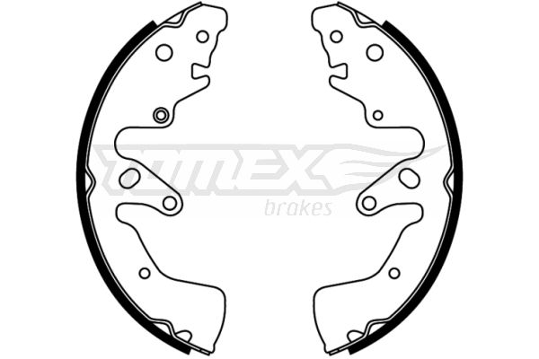 Bremsbackensatz Hinterachse TOMEX Brakes TX 22-74 von TOMEX Brakes