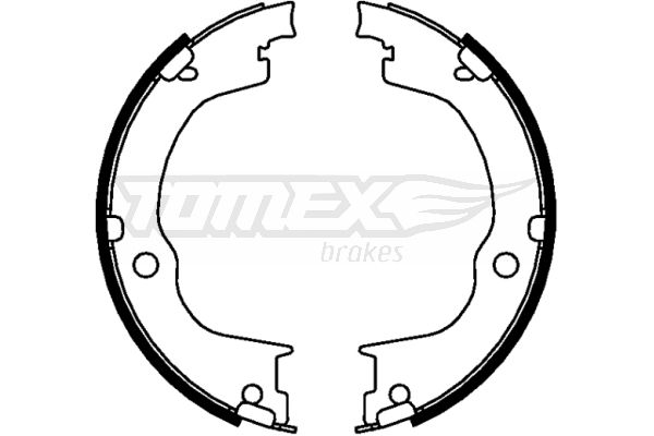 Bremsbackensatz Hinterachse TOMEX Brakes TX 22-77 von TOMEX Brakes