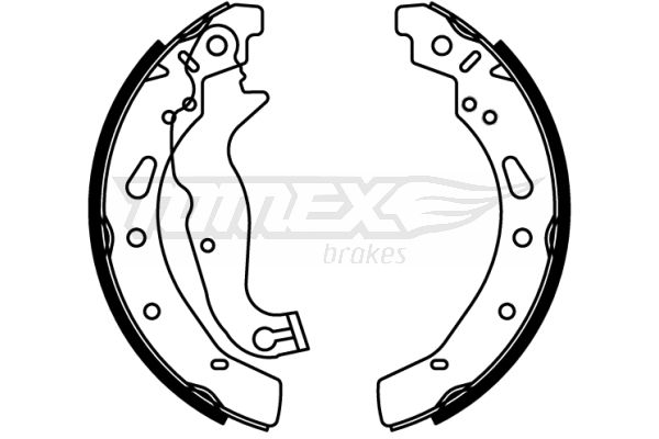 Bremsbackensatz Hinterachse TOMEX Brakes TX 22-80 von TOMEX Brakes