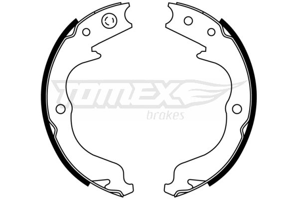 Bremsbackensatz Hinterachse TOMEX Brakes TX 22-81 von TOMEX Brakes