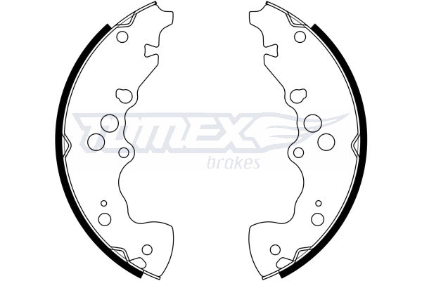 Bremsbackensatz Hinterachse TOMEX Brakes TX 22-95 von TOMEX Brakes