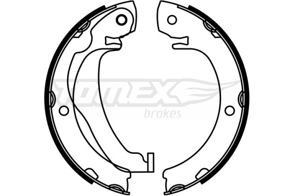 Bremsbackensatz Hinterachse TOMEX Brakes TX 23-05 von TOMEX Brakes