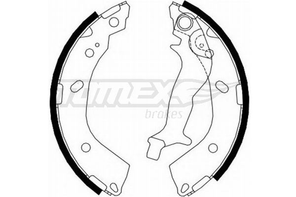 Bremsbackensatz Hinterachse TOMEX Brakes TX 23-10 von TOMEX Brakes