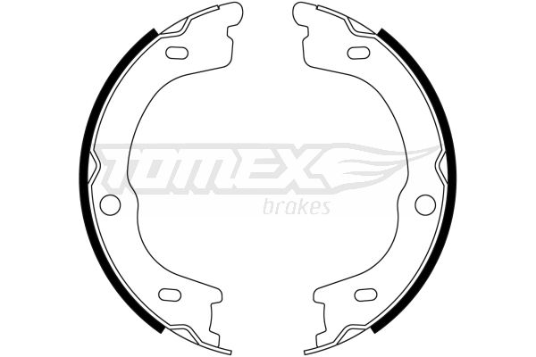 Bremsbackensatz Hinterachse TOMEX Brakes TX 23-13 von TOMEX Brakes