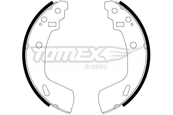 Bremsbackensatz Hinterachse TOMEX Brakes TX 23-14 von TOMEX Brakes