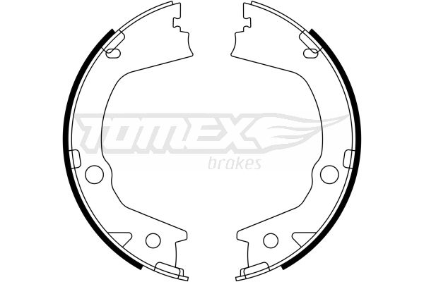 Bremsbackensatz Hinterachse TOMEX Brakes TX 23-16 von TOMEX Brakes