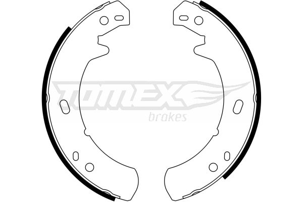 Bremsbackensatz Hinterachse TOMEX Brakes TX 23-24 von TOMEX Brakes