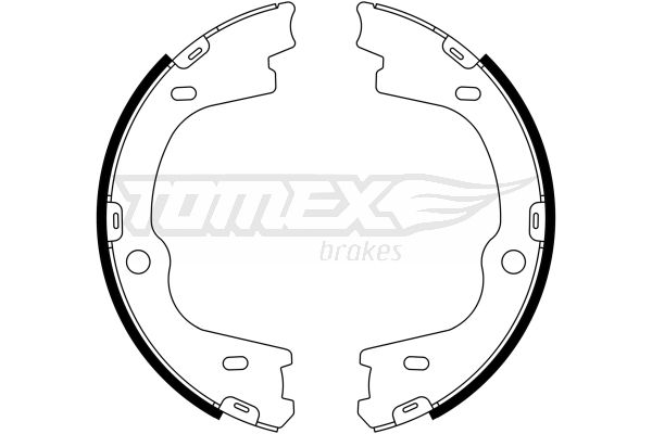 Bremsbackensatz Hinterachse TOMEX Brakes TX 23-27 von TOMEX Brakes