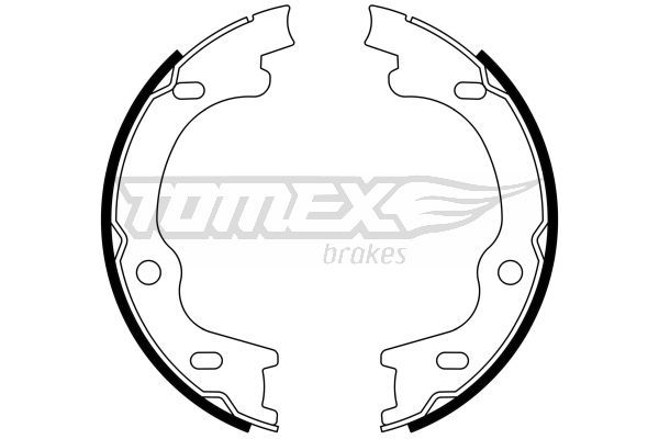 Bremsbackensatz Hinterachse TOMEX Brakes TX 23-38 von TOMEX Brakes