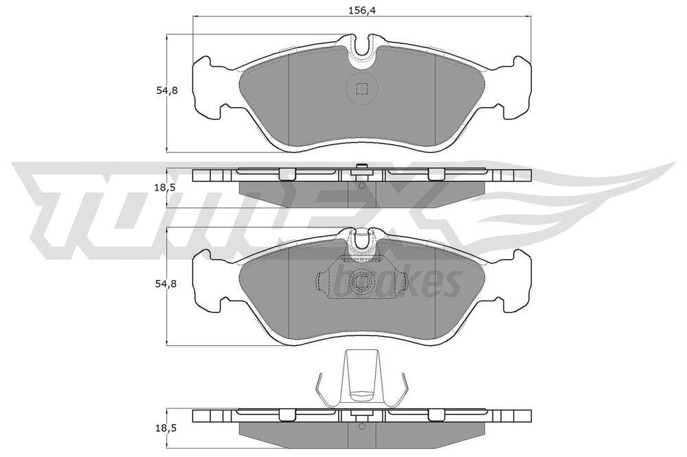 Bremsbelagsatz, Scheibenbremse Hinterachse TOMEX Brakes TX 11-49 von TOMEX Brakes