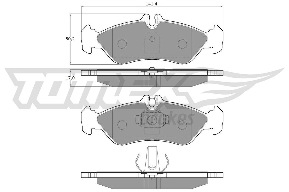 Bremsbelagsatz, Scheibenbremse Hinterachse TOMEX Brakes TX 11-50 von TOMEX Brakes