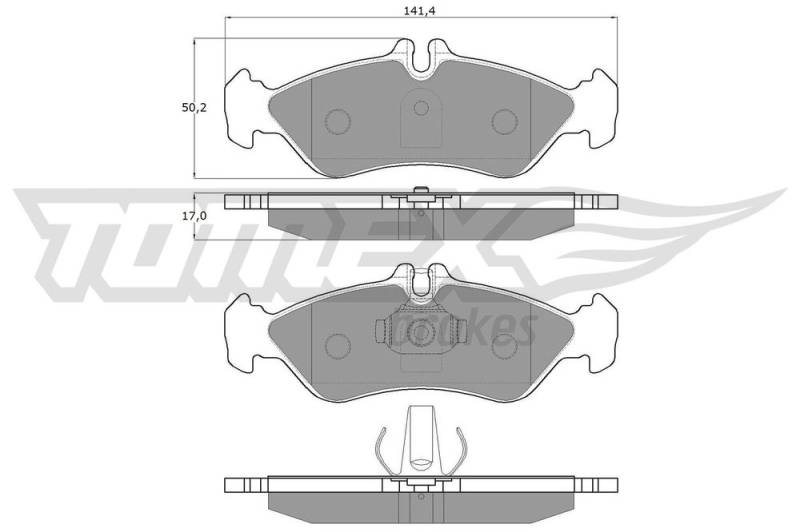 Bremsbelagsatz, Scheibenbremse Hinterachse TOMEX Brakes TX 11-50 von TOMEX Brakes