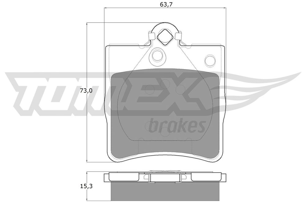 Bremsbelagsatz, Scheibenbremse Hinterachse TOMEX Brakes TX 12-29 von TOMEX Brakes