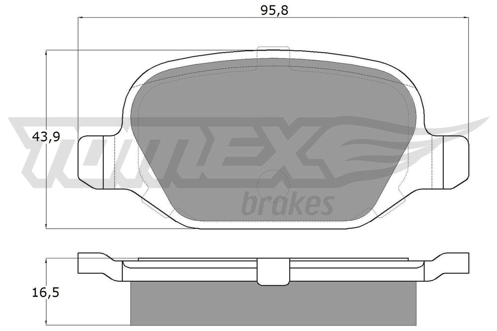 Bremsbelagsatz, Scheibenbremse Hinterachse TOMEX Brakes TX 12-70 von TOMEX Brakes