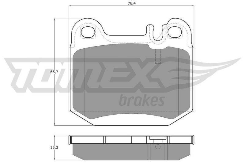 Bremsbelagsatz, Scheibenbremse Hinterachse TOMEX Brakes TX 12-86 von TOMEX Brakes