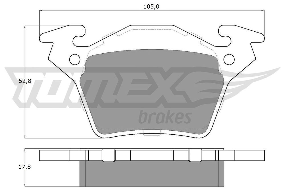 Bremsbelagsatz, Scheibenbremse Hinterachse TOMEX Brakes TX 12-89 von TOMEX Brakes