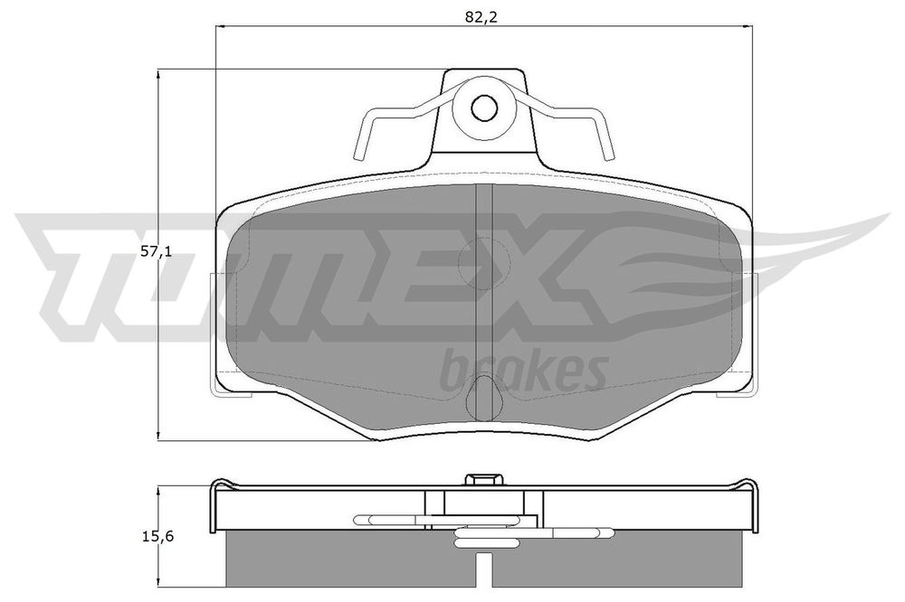 Bremsbelagsatz, Scheibenbremse Hinterachse TOMEX Brakes TX 12-93 von TOMEX Brakes