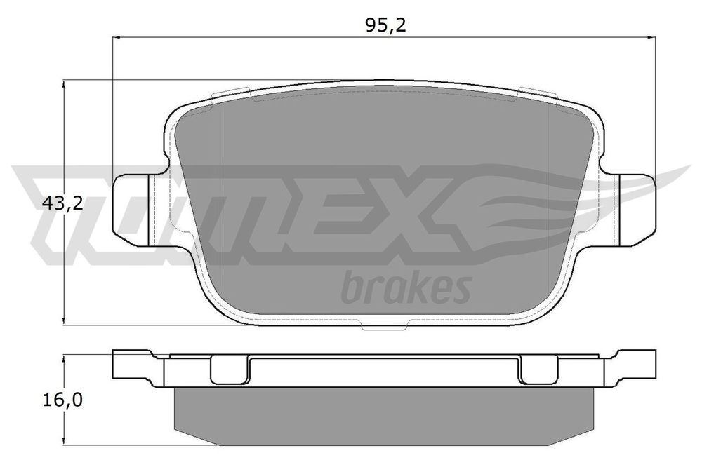 Bremsbelagsatz, Scheibenbremse Hinterachse TOMEX Brakes TX 14-48 von TOMEX Brakes