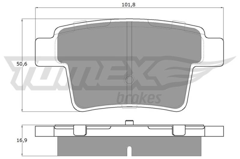 Bremsbelagsatz, Scheibenbremse Hinterachse TOMEX Brakes TX 14-74 von TOMEX Brakes