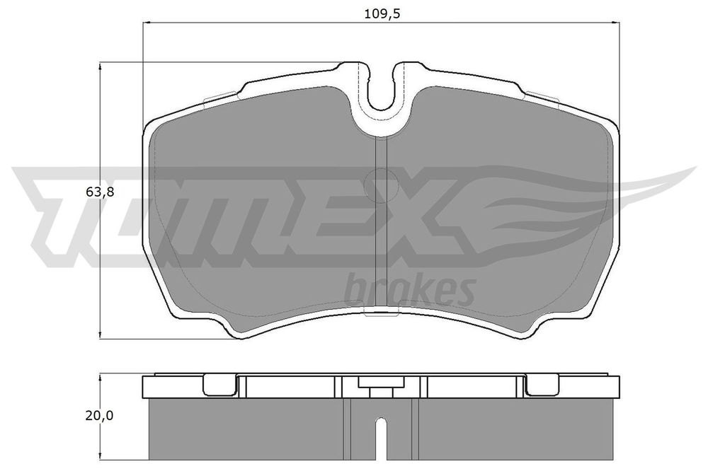 Bremsbelagsatz, Scheibenbremse Hinterachse TOMEX Brakes TX 15-11 von TOMEX Brakes