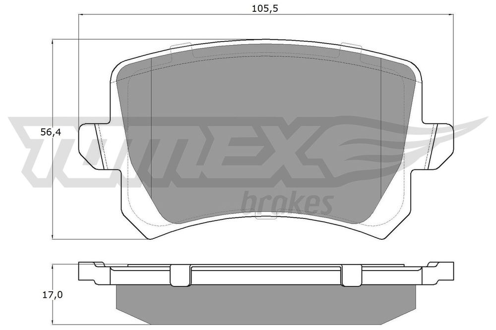 Bremsbelagsatz, Scheibenbremse Hinterachse TOMEX Brakes TX 15-83 von TOMEX Brakes