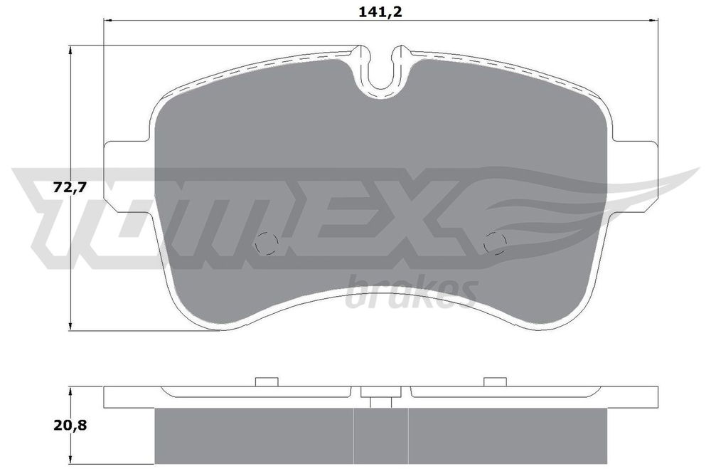 Bremsbelagsatz, Scheibenbremse Hinterachse TOMEX Brakes TX 16-00 von TOMEX Brakes