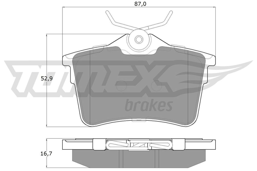 Bremsbelagsatz, Scheibenbremse Hinterachse TOMEX Brakes TX 16-26 von TOMEX Brakes