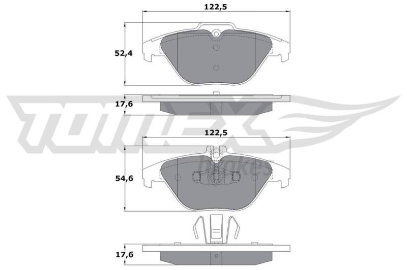 Bremsbelagsatz, Scheibenbremse Hinterachse TOMEX Brakes TX 17-39 von TOMEX Brakes