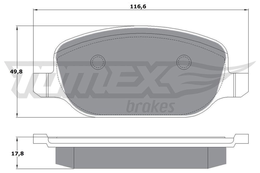 Bremsbelagsatz, Scheibenbremse Hinterachse TOMEX Brakes TX 17-70 von TOMEX Brakes