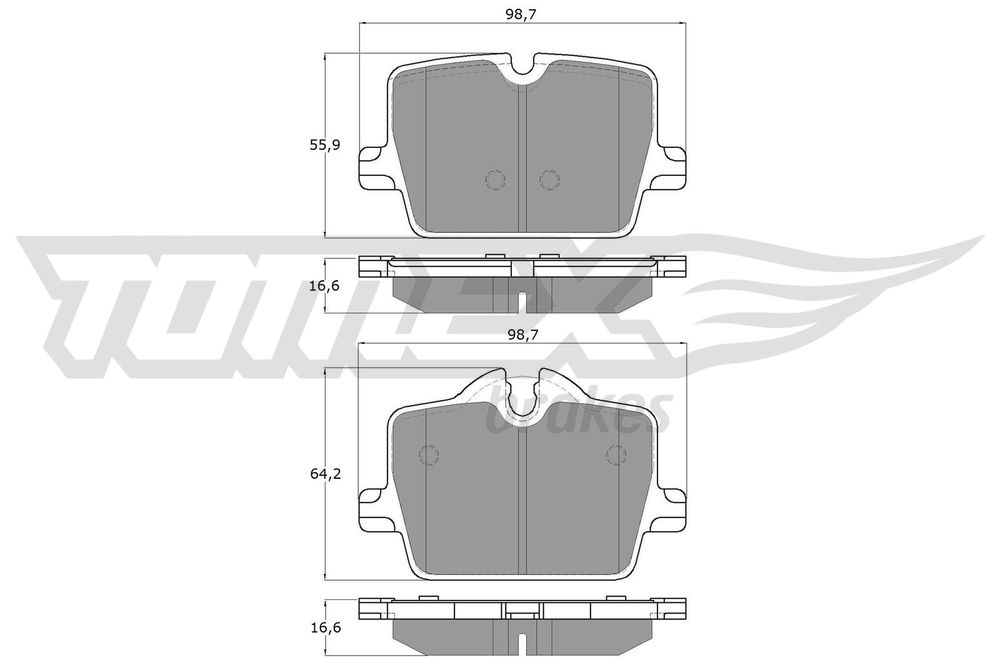 Bremsbelagsatz, Scheibenbremse Hinterachse TOMEX Brakes TX 19-73 von TOMEX Brakes