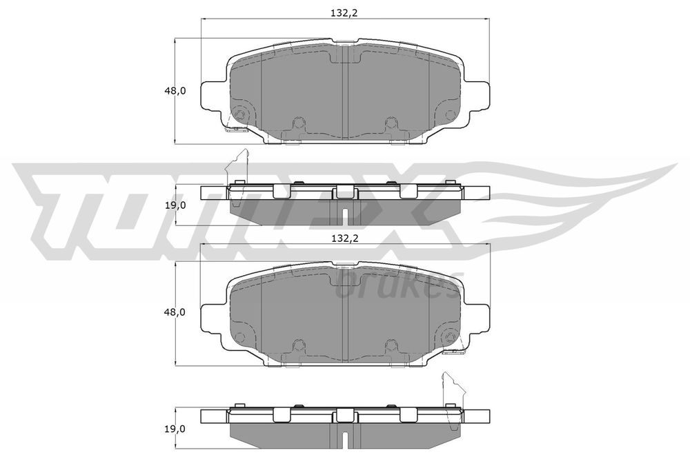 Bremsbelagsatz, Scheibenbremse Hinterachse TOMEX Brakes TX 60-03 von TOMEX Brakes