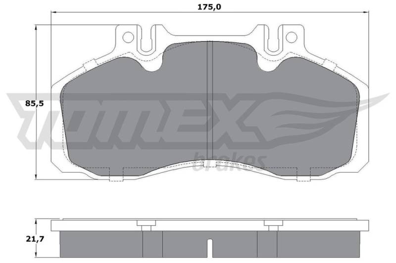 Bremsbelagsatz, Scheibenbremse TOMEX Brakes TX 12-88 von TOMEX Brakes