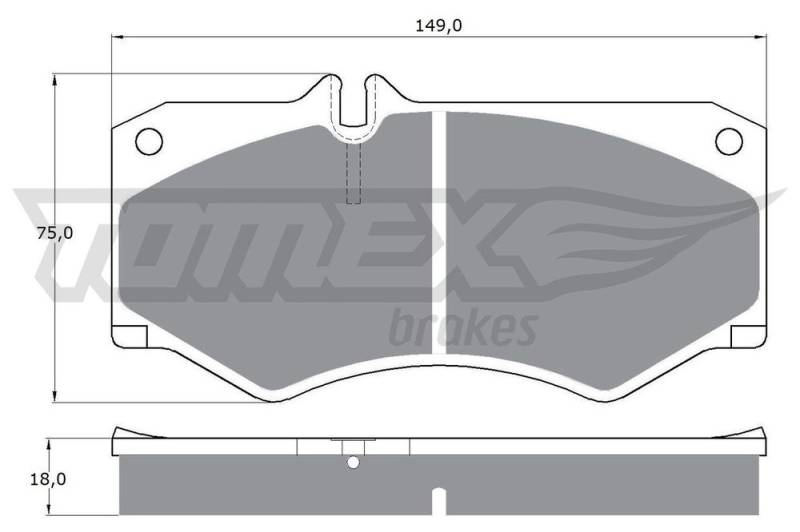 Bremsbelagsatz, Scheibenbremse Vorderachse TOMEX Brakes TX 10-20 von TOMEX Brakes