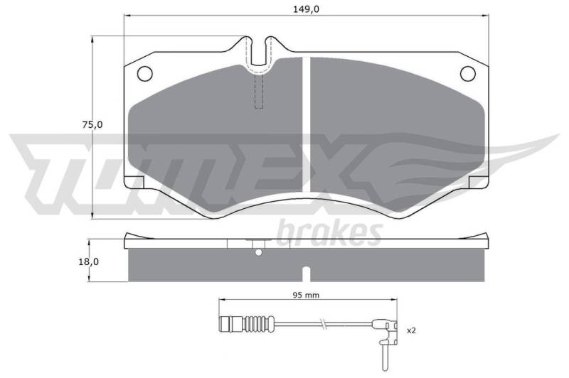 Bremsbelagsatz, Scheibenbremse Vorderachse TOMEX Brakes TX 10-201 von TOMEX Brakes