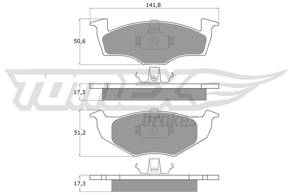 Bremsbelagsatz, Scheibenbremse Vorderachse TOMEX Brakes TX 10-85 von TOMEX Brakes