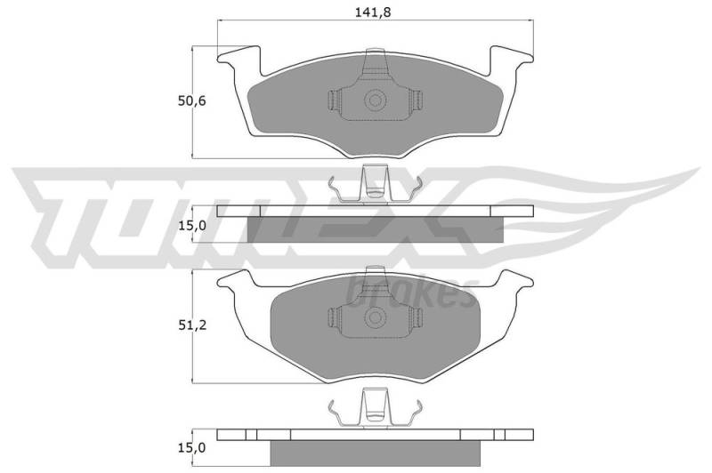 Bremsbelagsatz, Scheibenbremse Vorderachse TOMEX Brakes TX 10-851 von TOMEX Brakes