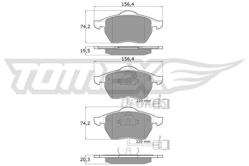 Bremsbelagsatz, Scheibenbremse Vorderachse TOMEX Brakes TX 10-941 von TOMEX Brakes