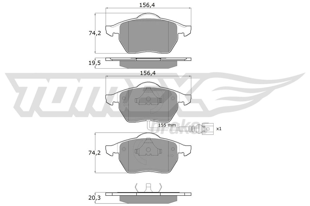 Bremsbelagsatz, Scheibenbremse Vorderachse TOMEX Brakes TX 10-942 von TOMEX Brakes