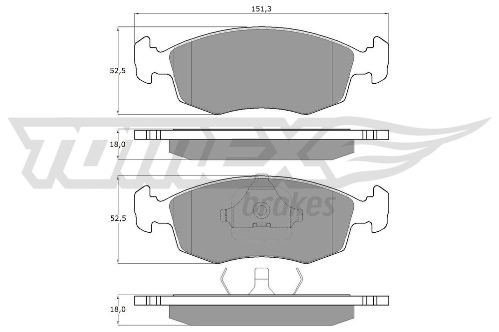 Bremsbelagsatz, Scheibenbremse Vorderachse TOMEX Brakes TX 11-32 von TOMEX Brakes