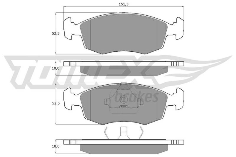 Bremsbelagsatz, Scheibenbremse Vorderachse TOMEX Brakes TX 11-32 von TOMEX Brakes