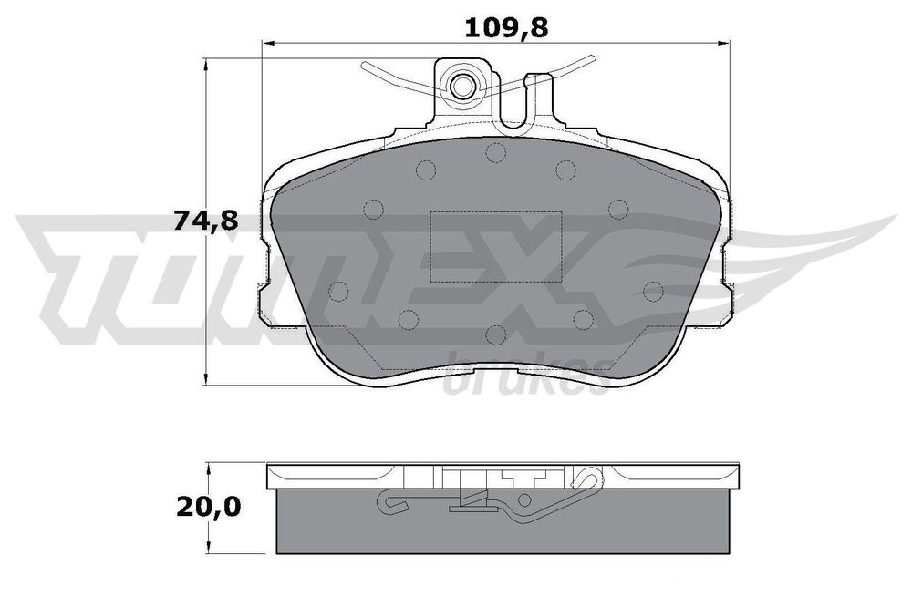 Bremsbelagsatz, Scheibenbremse Vorderachse TOMEX Brakes TX 11-46 von TOMEX Brakes