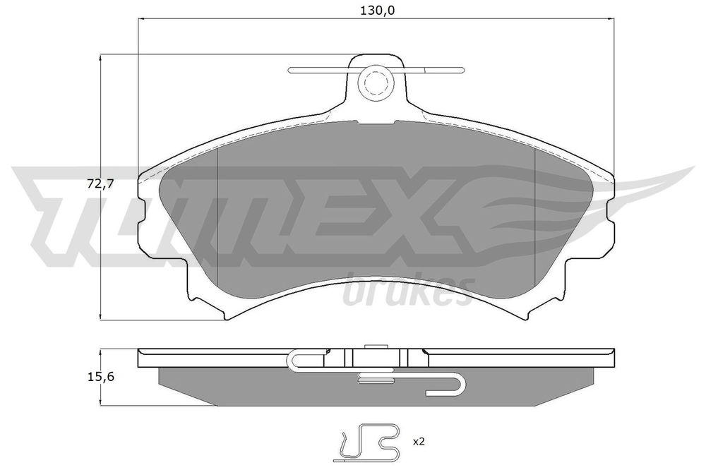 Bremsbelagsatz, Scheibenbremse Vorderachse TOMEX Brakes TX 11-52 von TOMEX Brakes