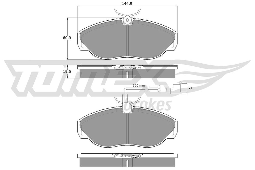 Bremsbelagsatz, Scheibenbremse Vorderachse TOMEX Brakes TX 11-721 von TOMEX Brakes