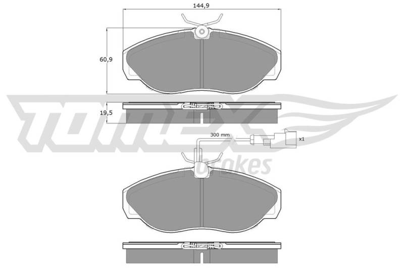 Bremsbelagsatz, Scheibenbremse Vorderachse TOMEX Brakes TX 11-721 von TOMEX Brakes