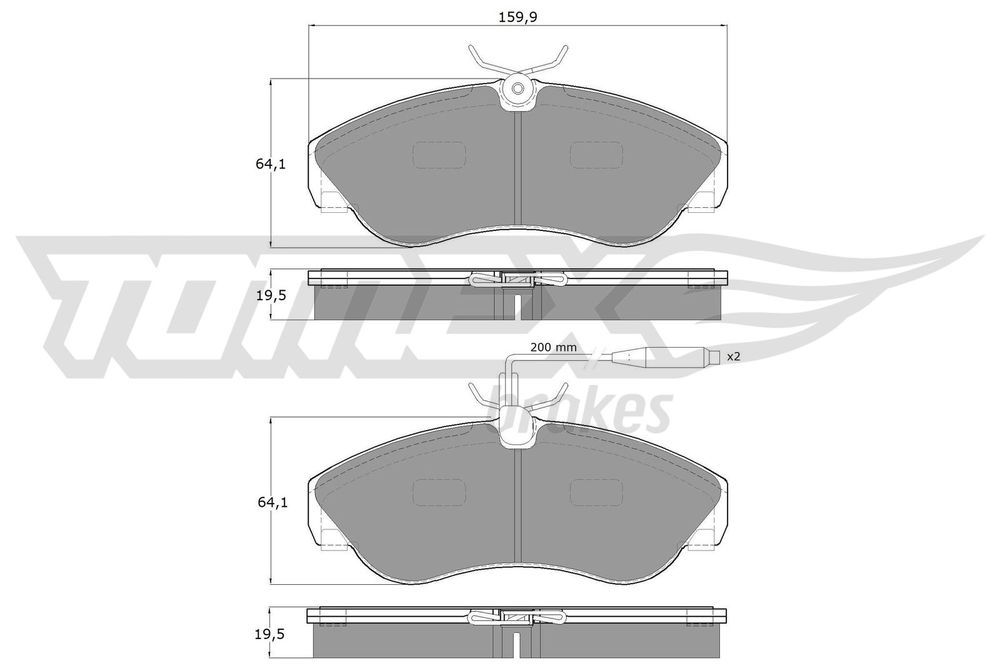 Bremsbelagsatz, Scheibenbremse Vorderachse TOMEX Brakes TX 11-73 von TOMEX Brakes