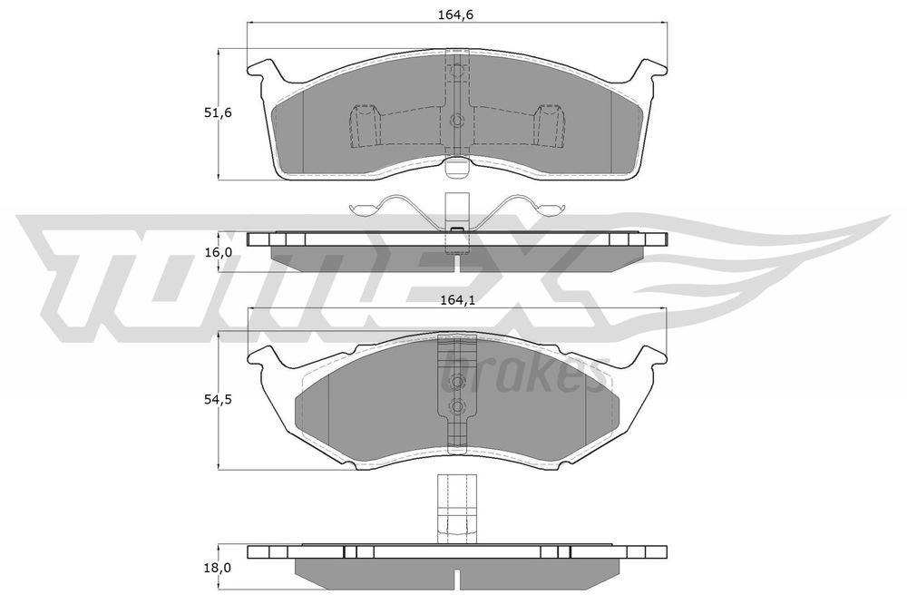 Bremsbelagsatz, Scheibenbremse Vorderachse TOMEX Brakes TX 11-81 von TOMEX Brakes