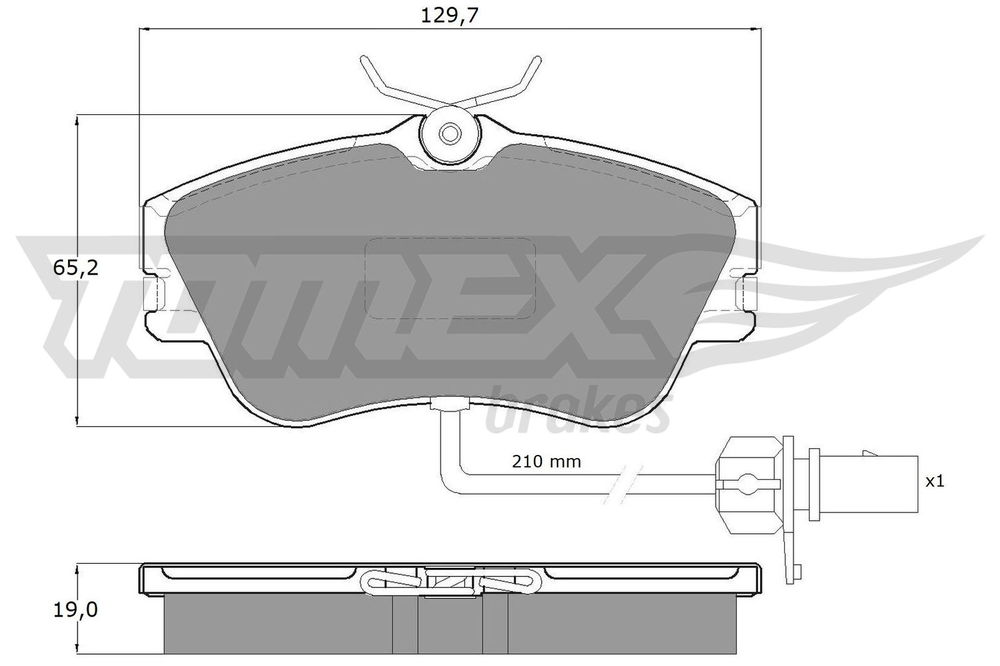 Bremsbelagsatz, Scheibenbremse Vorderachse TOMEX Brakes TX 11-821 von TOMEX Brakes