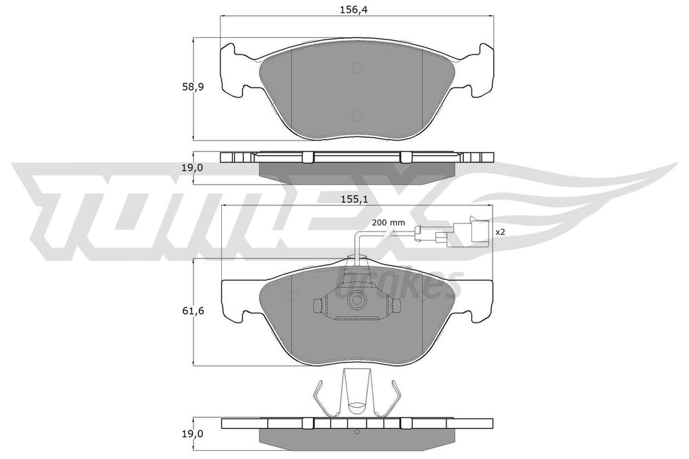 Bremsbelagsatz, Scheibenbremse Vorderachse TOMEX Brakes TX 11-84 von TOMEX Brakes